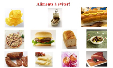 Aliments à éviter